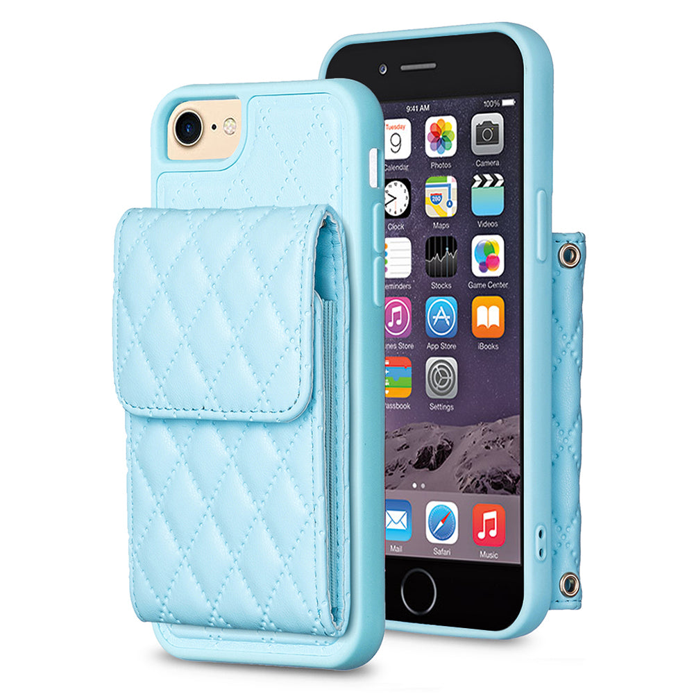 BF22-Style Card Holder Case for iPhone 6 6s 7 8 SE (2020) Kickstand PU Leather Coated TPU Phone Cover BF22-Style Card Holder Case for iPhone 6 6s 7 8 SE (2020) Kickstand PU Leather Coated TPU Phone Cover